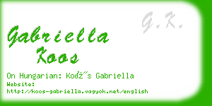 gabriella koos business card