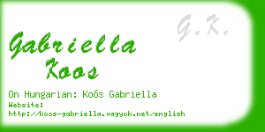 gabriella koos business card